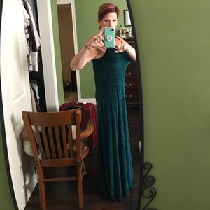 Lucky Brand Green Velvet Dress worn once